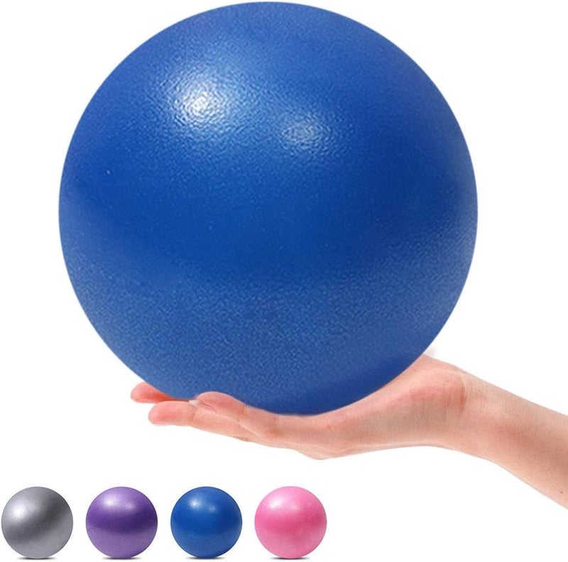 MOMPLUS 9 Inch Exercise Pilates Mini Yoga Balls Barre for Home Stability Squishy Training Physical Therapy Improves Balance with Inflatable Straw - Image 1